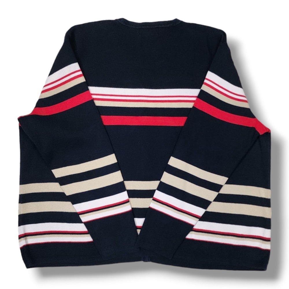 Vintage Heirloom Collectibles Striped Button Up‎ Cardigan Sweater Women's L - Picture 8 of 12